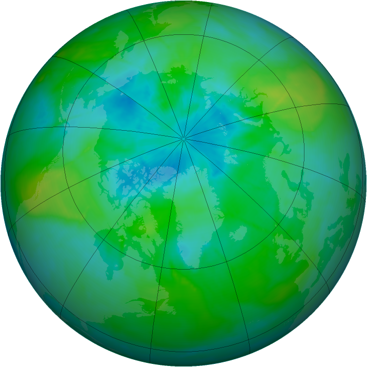 Arctic ozone map for 03 September 2015